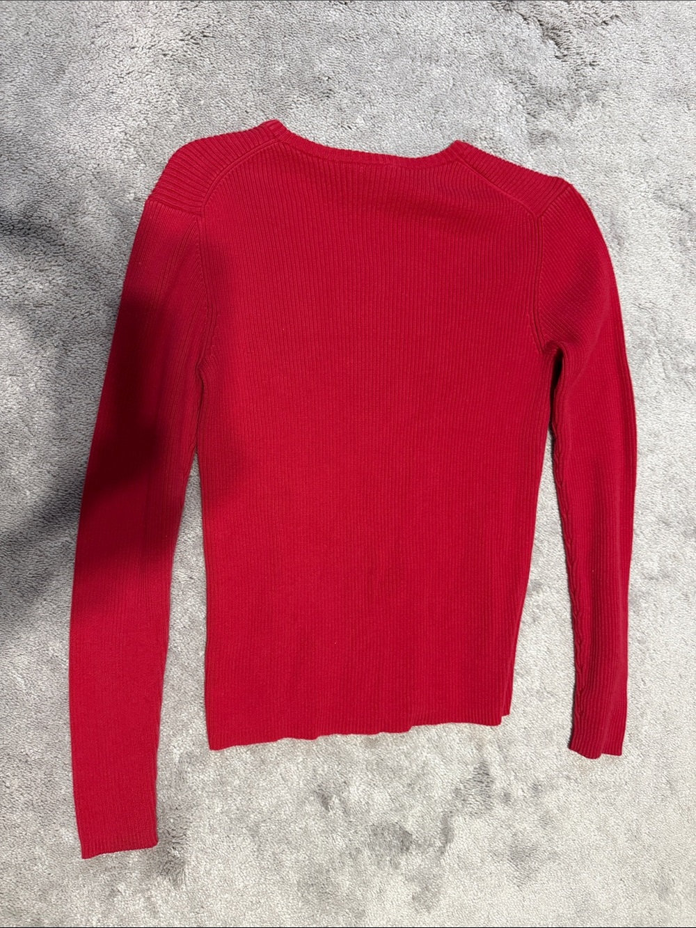 GAP Red V-Neck Ribbed Sweater - Picture 6 of 6